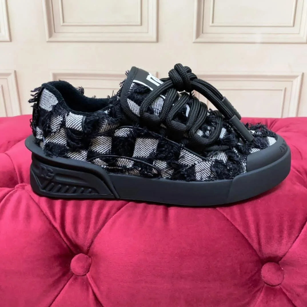 D_olce Gab_bana Checkered Luxe sneakers