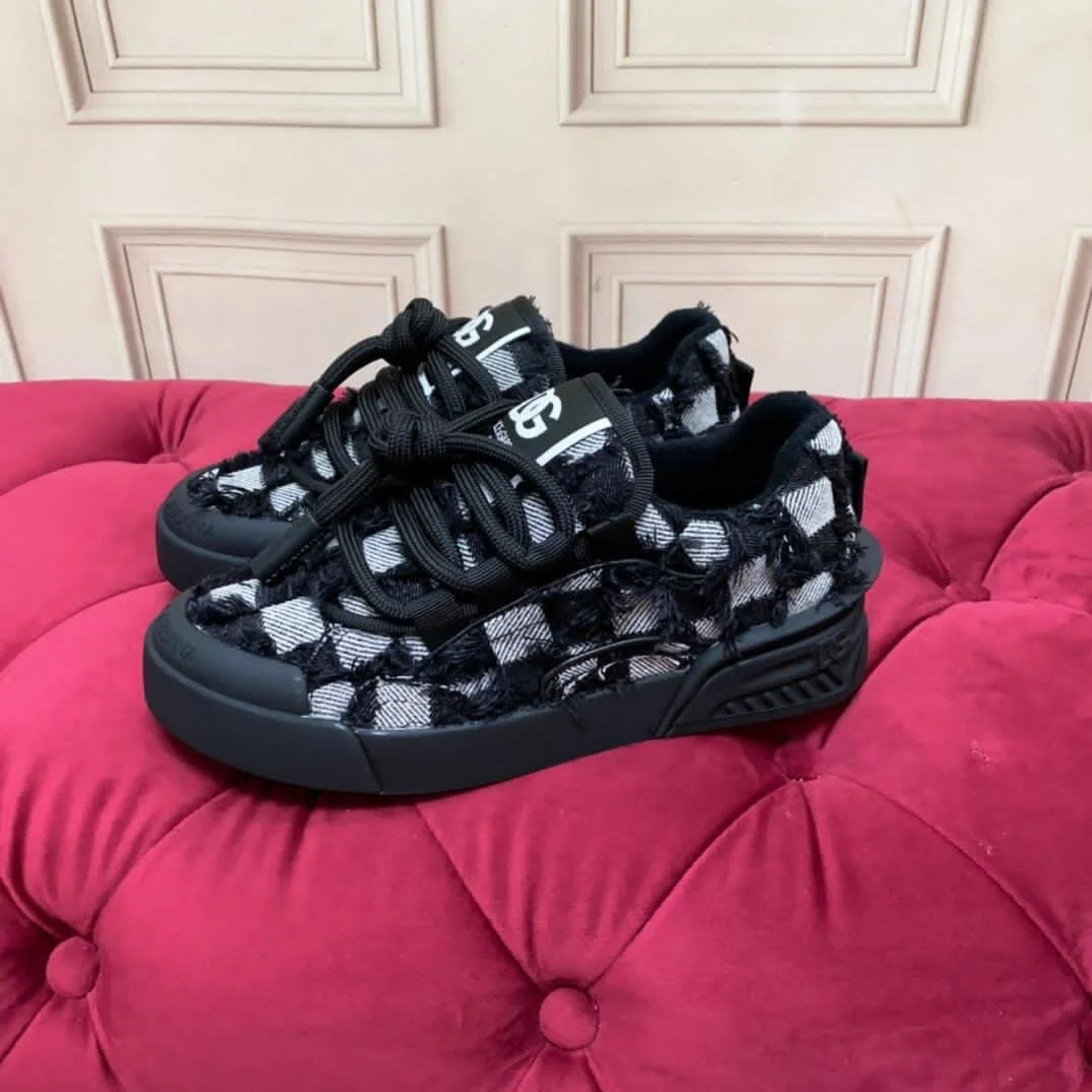 D_olce Gab_bana Checkered Luxe sneakers