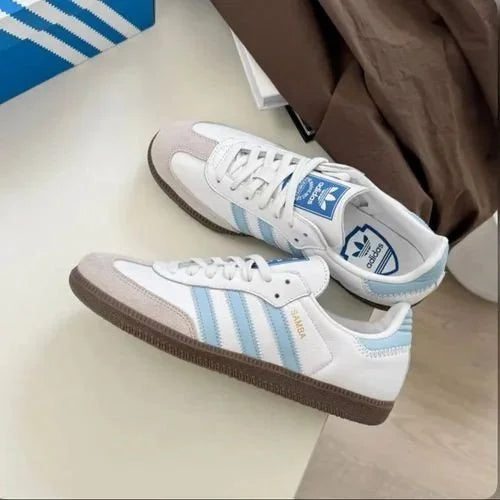 Adid__ass Samba Leather Sky Blue Mens FIX