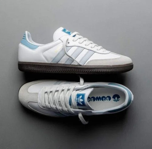 Adid__ass Samba Leather Sky Blue Mens FIX