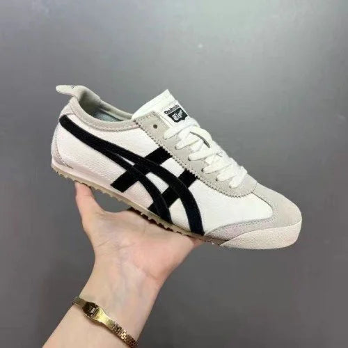 On_itsuka Tig_er Mexico 66 White Black Suede