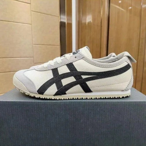 On_itsuka Tig_er Mexico 66 White Black Suede