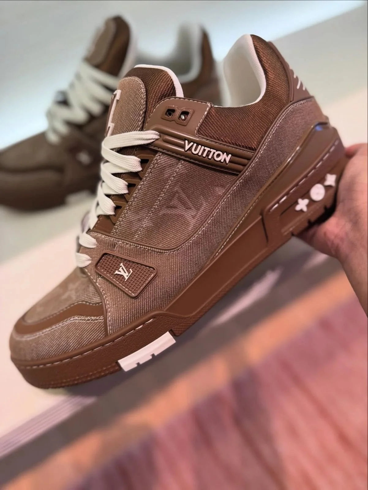 Lou_is Vuit_ton Trainer Brown Denim