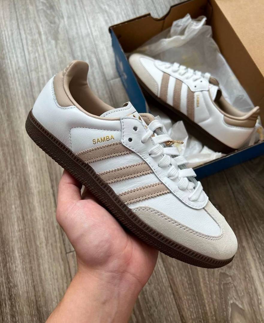 Adid__as samba og white beige gum fix