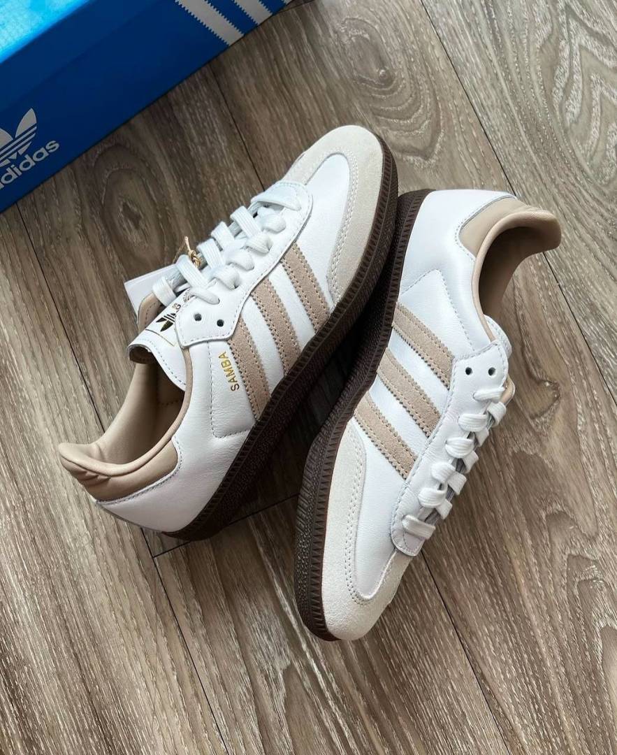 Adid__as samba og white beige gum fix