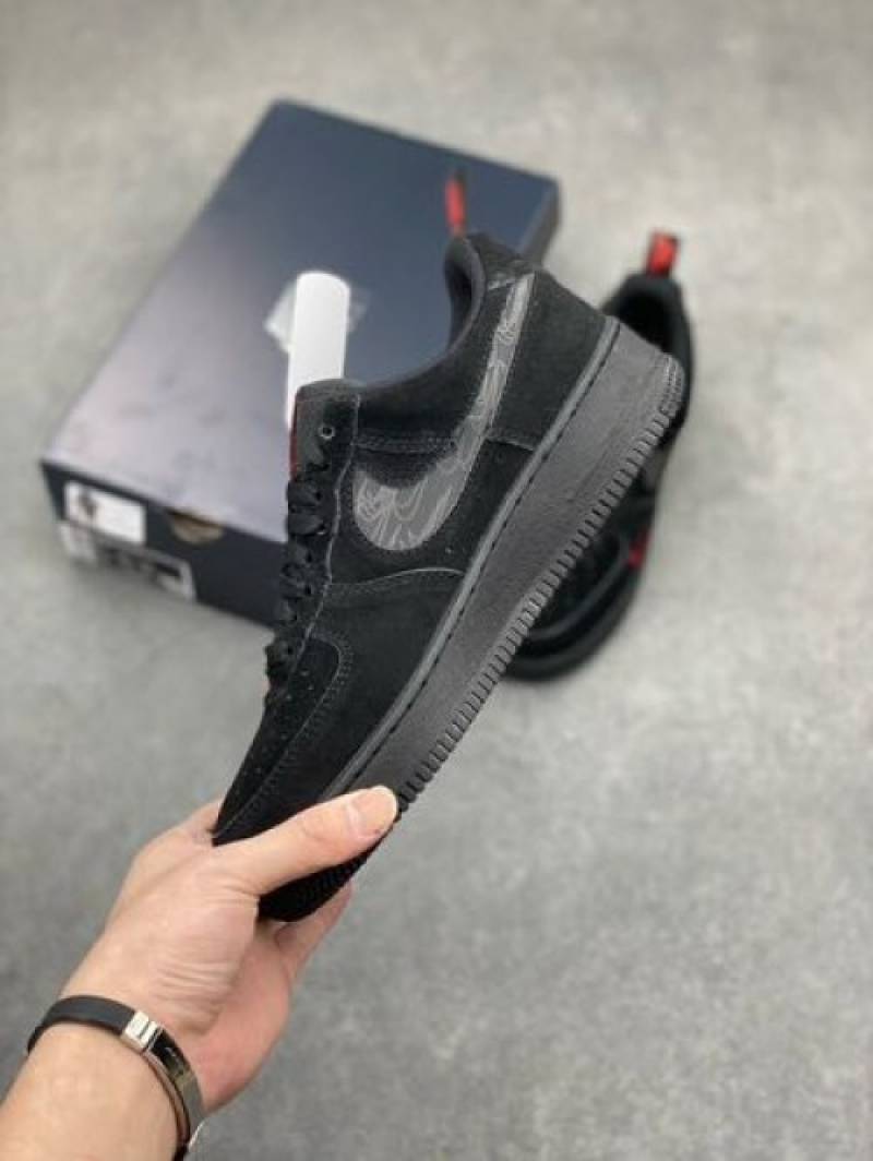 Nik__ee Airforce 1 Low Multi Swoosh Black Crimson