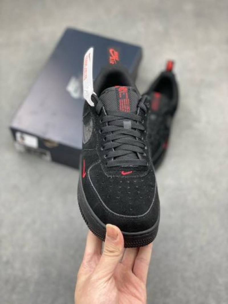 Nik__ee Airforce 1 Low Multi Swoosh Black Crimson